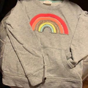 COPY - Grey rainbow sweatshirt with kangaroo pockets, M